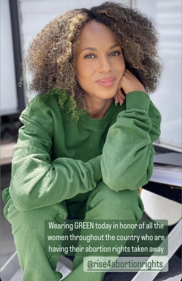 Wearing GREEN today in honor of all the women throughout the country who are having their abortion rights taken away