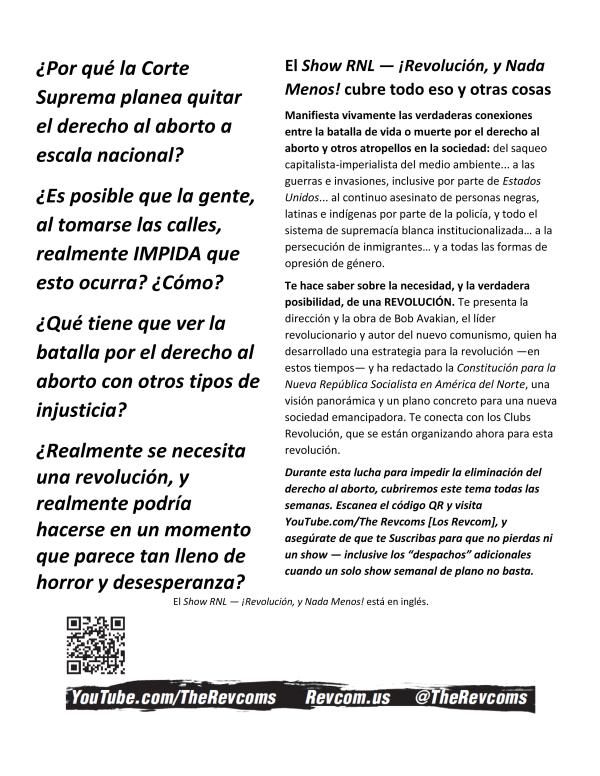 El Show RNL—¡Revolución, y Nada Menos! cubre todo esto y otros temas