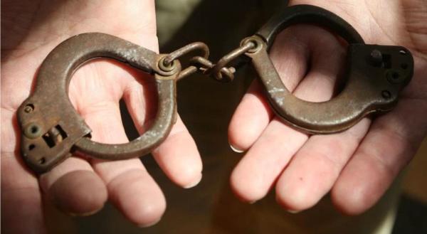 Small child's handcuffs found at the Haskell Indian Nations University’s Cultural Center and Museum in Lawrence, Kansas.