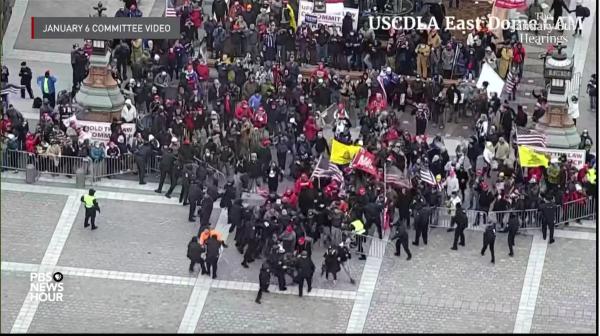 January 6 fascists storming the capitol in Washington, DC.