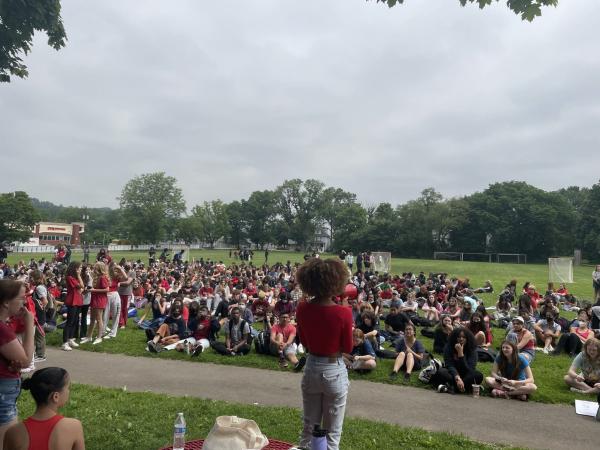 New Jersey students walk-out for abortion rights.