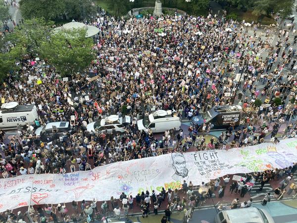 New York: RU4AR protest SCOTUS overturn of Roe v Wade at Union Square.