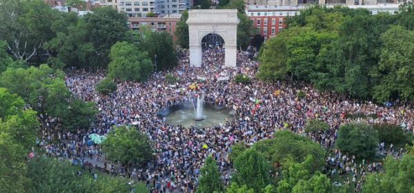 Protest tonight in Washington Square Park, New York City, June 24, 2022