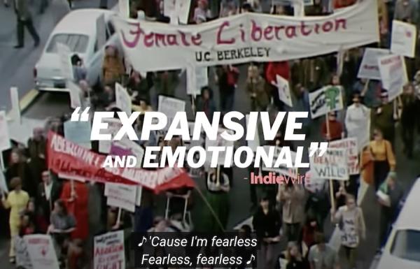 Screengrab from The Janes - female liberation march in Berkeley in the 1960s