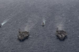 Warships off China - NY Times headline: On U.S. Foreign Policy, the New Boss Acts a Lot Like the Old One The Biden administration has charted the same course as the Trump administration on strategic priorities like China, the Middle East and U.S. military deployments.