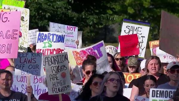 Abortion rights protest Lewiston, Maine, July 1