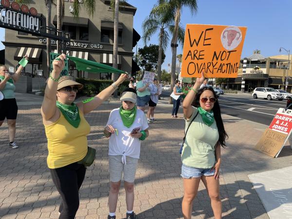 July 23, RU4AR activists protest in Brea, California.