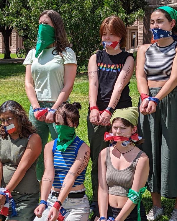 July 28, RU4AR activists protest in Austin, Texas.