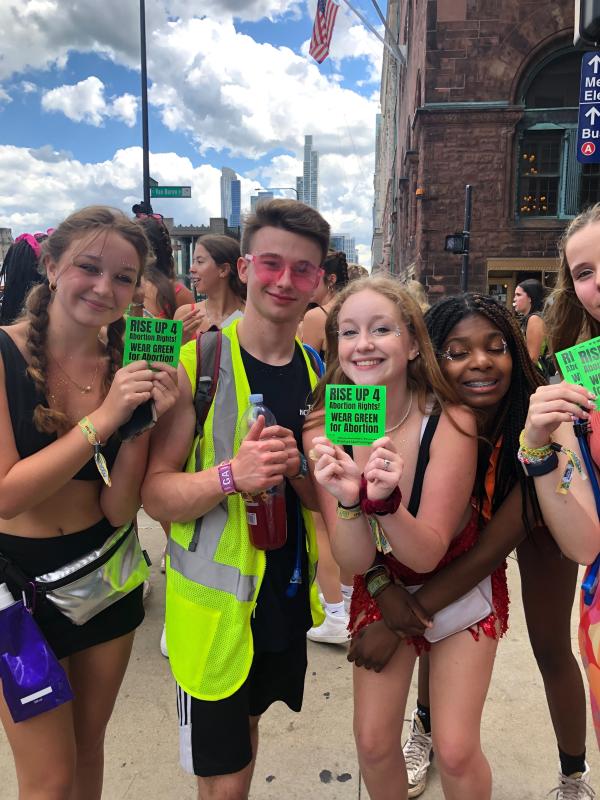 July 30, Lollapalooza concert-goers enthusiastically greet the RU4AR activists passing out materials