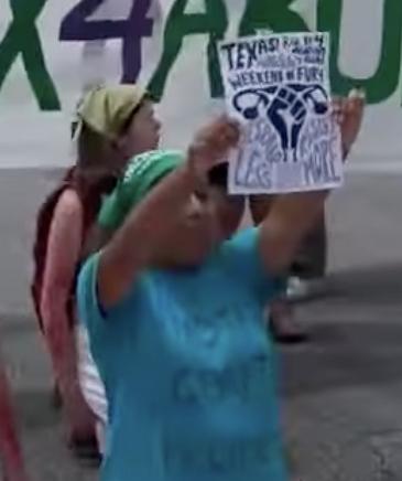 Coco Das at August 6 Austin Protest