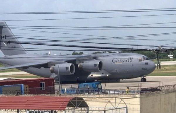 October 15, Port-au-Prince: Canadian plane carrying military supplies for Haitian National Police.