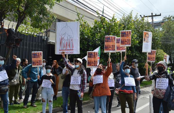 Bogata, Colombia, Iran Embassy: Rally in support of uprising in Iran, October 21, 2022.