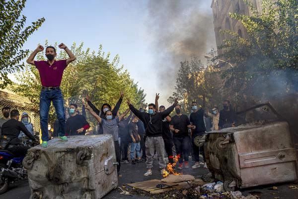 Tehran, Iran, October 27, 2022, protest death of Mahsa Amini.