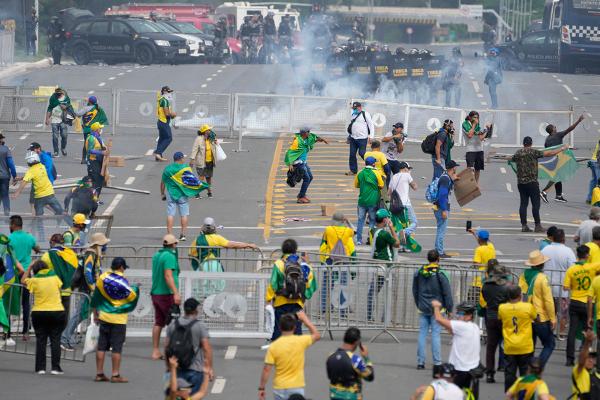 Pro-Bolsonaro protesters storm palace in Brazil, January 8, 2023.
