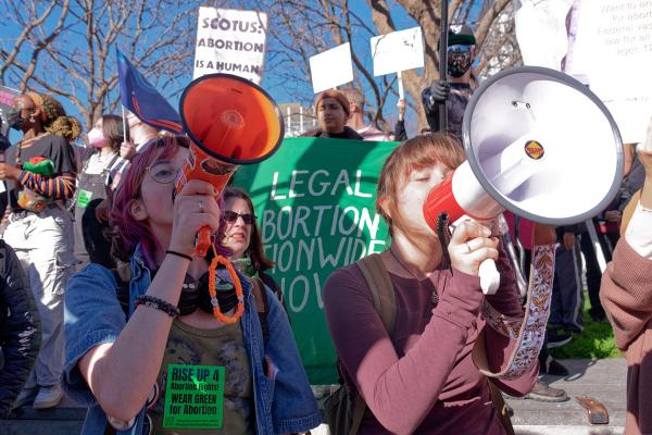 Abortion rights protesters confronted “Walk for Life” in San Francisco, January 21, 2023.