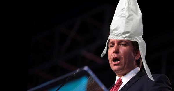 Desantis with KKK hood