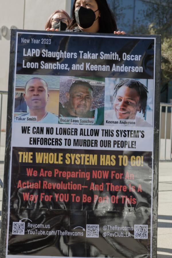Revolution Club protest January 16, 2023 against the LAPD - 2