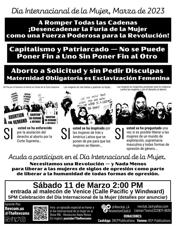 Dia Internacional de la Mujer, Marzo de 2023