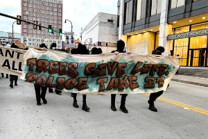 Protest of murder of Tortuguita.