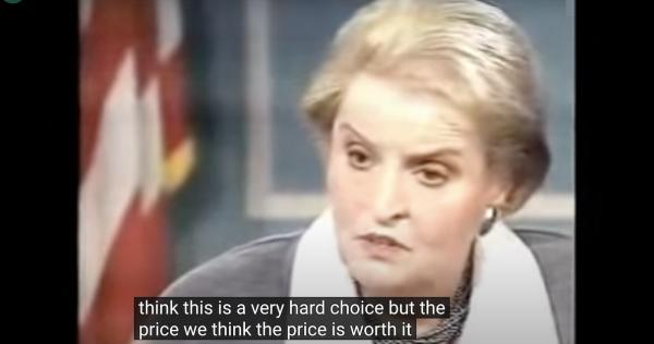 Madeline Albright interviewed on TV