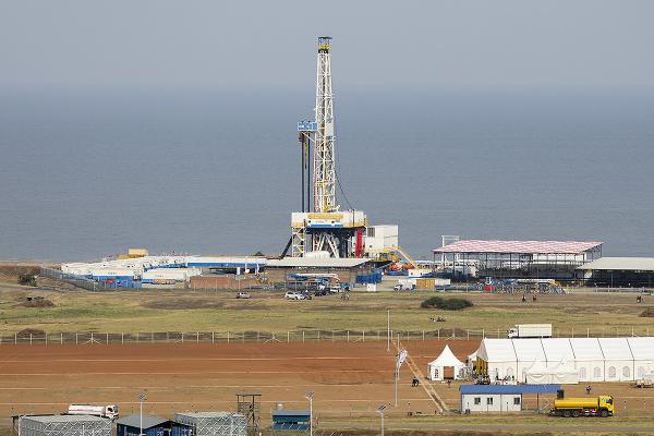 In Uganda, the drilling rig of the Kingfisher oil field, operated by China National Offshore Oil Corporation, January 24, 2023.