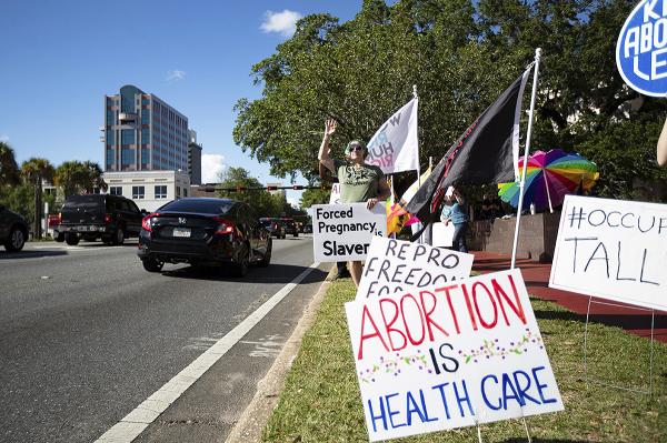 Tallahassee, Florida activists protest for abortion rights, April 13, 2023.