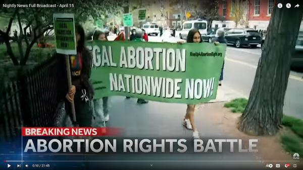 New York City, RU4AR, April 15: Banner: Legal Abortion Nationwide.