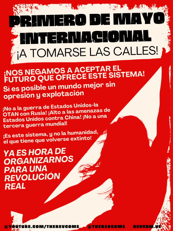 2023 May First Spanish Poster, no blank for QR code