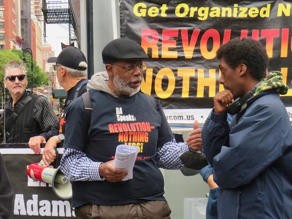 May 5th, New York City, Carl Dix at Neely protest SoHo