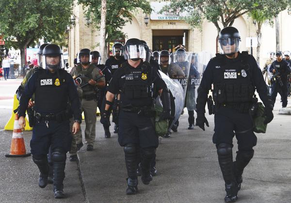 Border Patrol do readiness exercises at the U.S.-Mexico border.