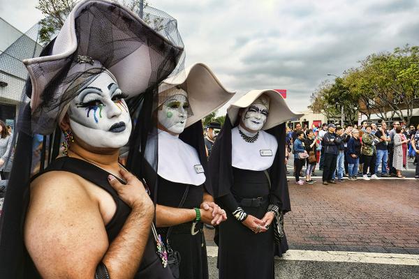 The Dodgers re-invited the Sisters of Perpetual Indulgence, shown here at a gay Pride parade in West Hollywood, California, June 12, 2016, 