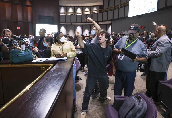 June 6, 2023, the Atlanta City Council vote to approve Cop City was met by the outrage of hundreds inside City Hall that echoed through the building: “Stop Cop City!”