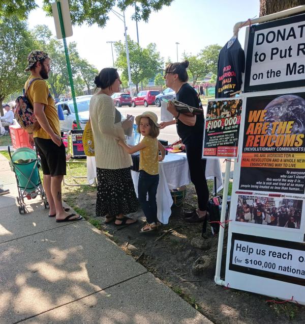 Taking the Summer 2023 $100,000 Fund Drive to a suburban farmers market