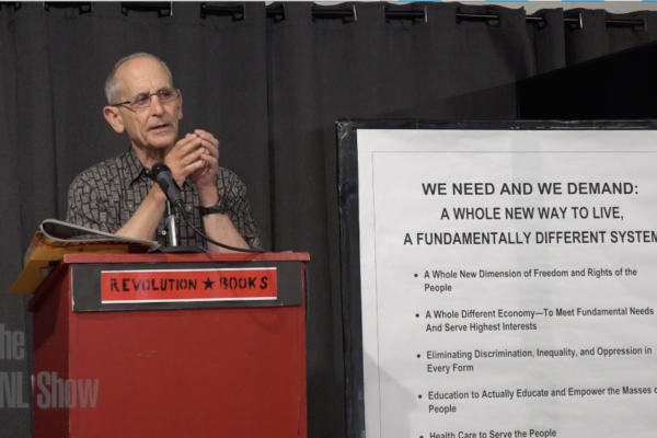 Lenny Wolff speaking at Revolution Books, New York City, July 2, 2023.