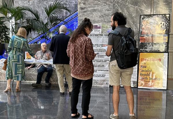 Taking out We Are the RevComs at the American Sociological Association convention in Philadelphia.