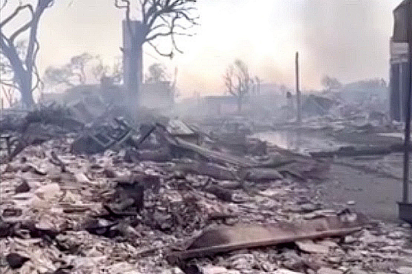 TEASER - Maui: destruction of whole city of Lahaina, August 9, 2023.