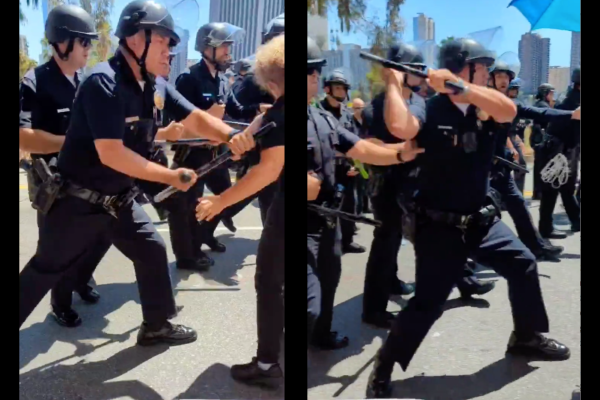Screengrabs from video of the incident