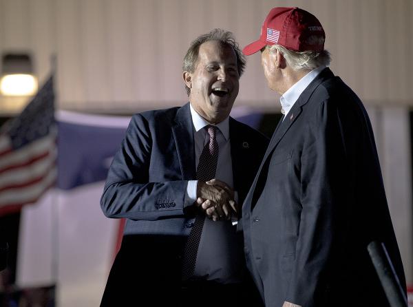 Texas Attorney General Ken Paxton with Trump, October 2022