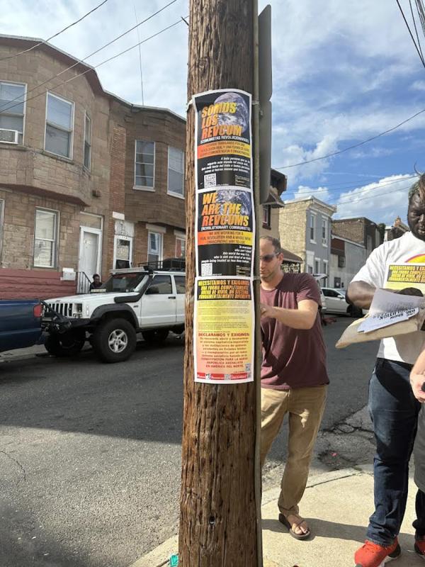 Revcoms take Operation Saturation to Philadelphia.