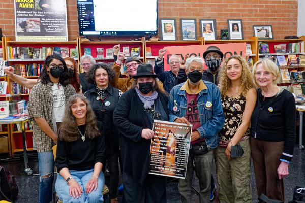 LA: Poets gather together before the event.