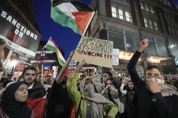 London, protest Genocide, October 9, 2023.