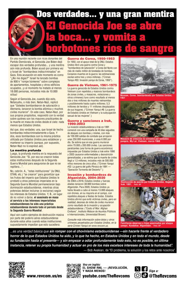 poster genocide joe Gushes es