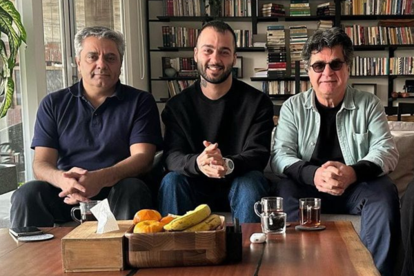 L-R Mohammad Rasoulof, Toomaj Salehi, Jafar Panahi