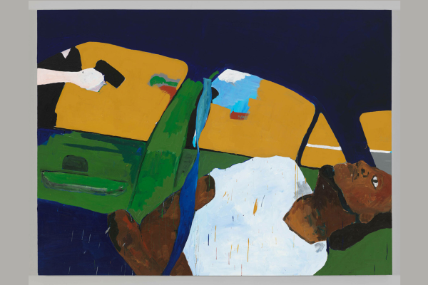 Henry Taylor painting “THE TIMES THAY AINT A CHANGING, FAST ENOUGH!”