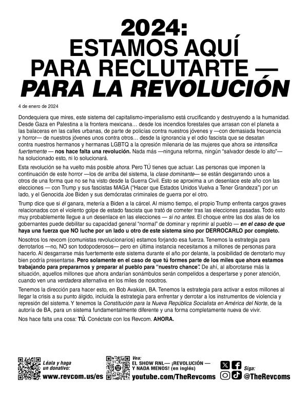 leaflet 2024: We're here to recruit you spanish