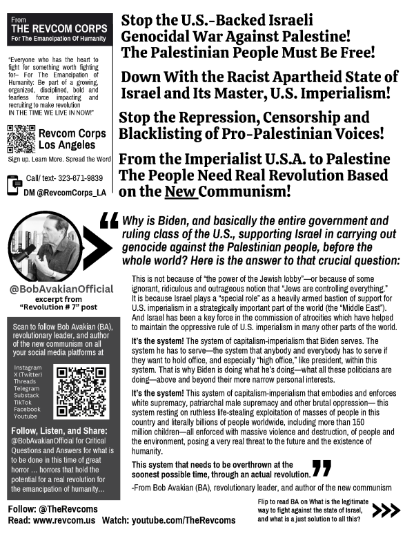 March 2, 2024 REVCOM CORPS Flyer with BA Official Quotes - LA version