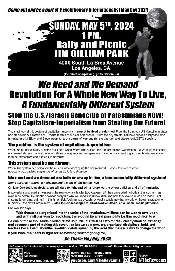 Poster - Mayday 2024, 11x17 Black and White - Los Angeles, front