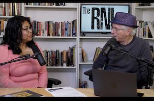 Michelle Xai and Andy Zee on the set of the RNL show