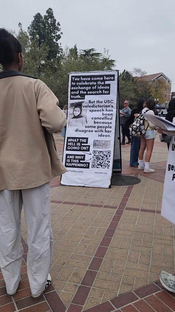 Protest at USC against removal of valedictorian