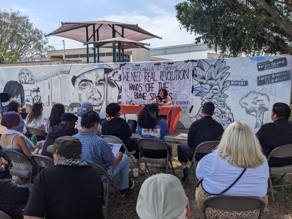 Teach-in on the U.S.-Israeli Genocide of the Palestinian People by the Revcom Corps for the Emancipation of Humanity.